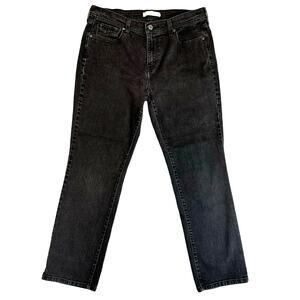 Levi’s 505 Straight Leg Jeans Women’s Size 12 Black Mid Rise Stretch Casual Mom